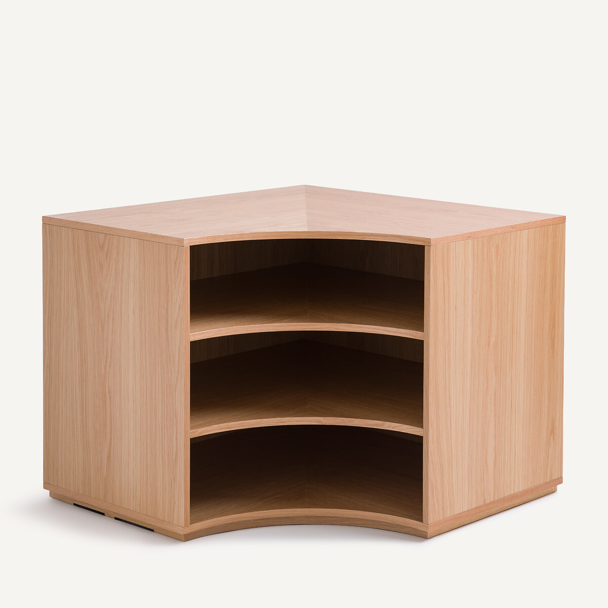 Élément armoire d'angle basse, pour dressing modulable, en plaqué chêne, EVORIA naturel, AM.PM