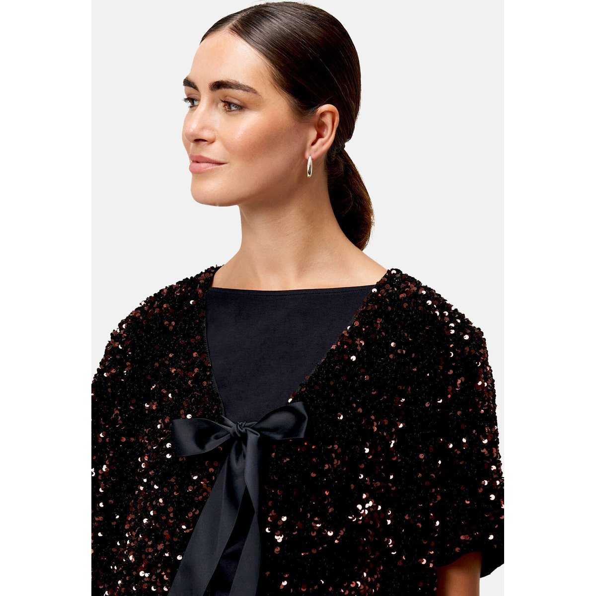 Veste blazer mit pailletten blackbrown, ZERO