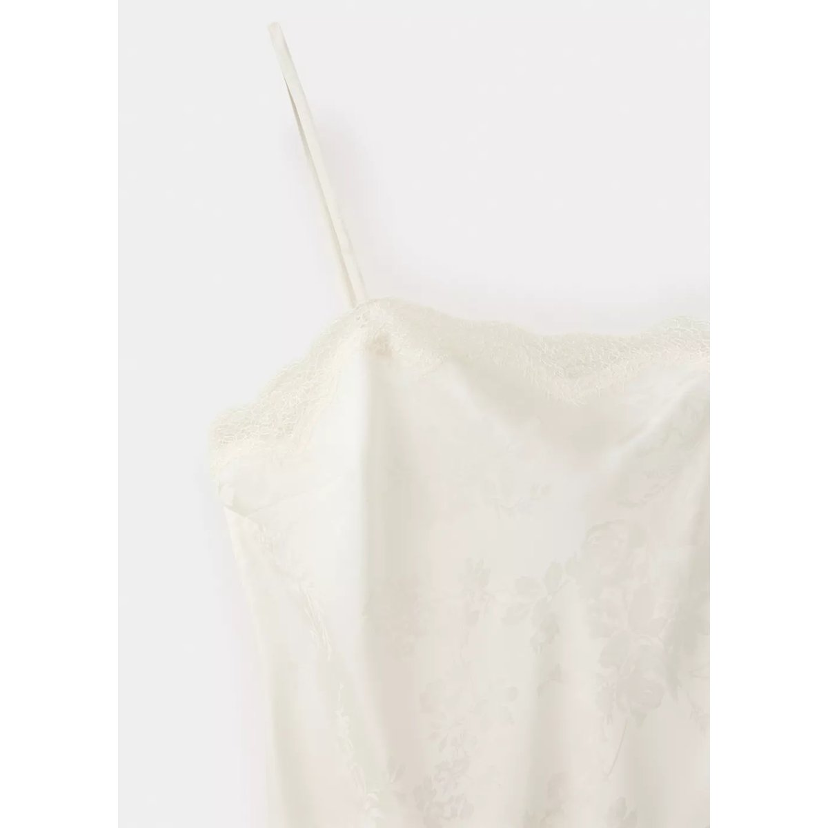 Robe jacquard en dentelle blanc, MANGO