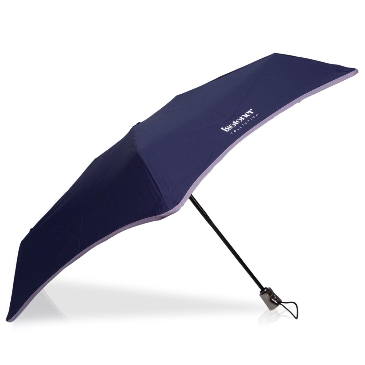 Parapluie bleu marine liseré foncé, ISOTONER