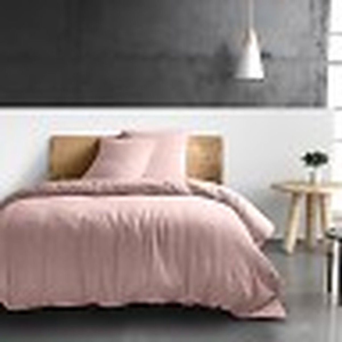 Drap housse en gaze de coton lavé bonnet 30 cm uni, PUR rose lotus, BATON ROUGE