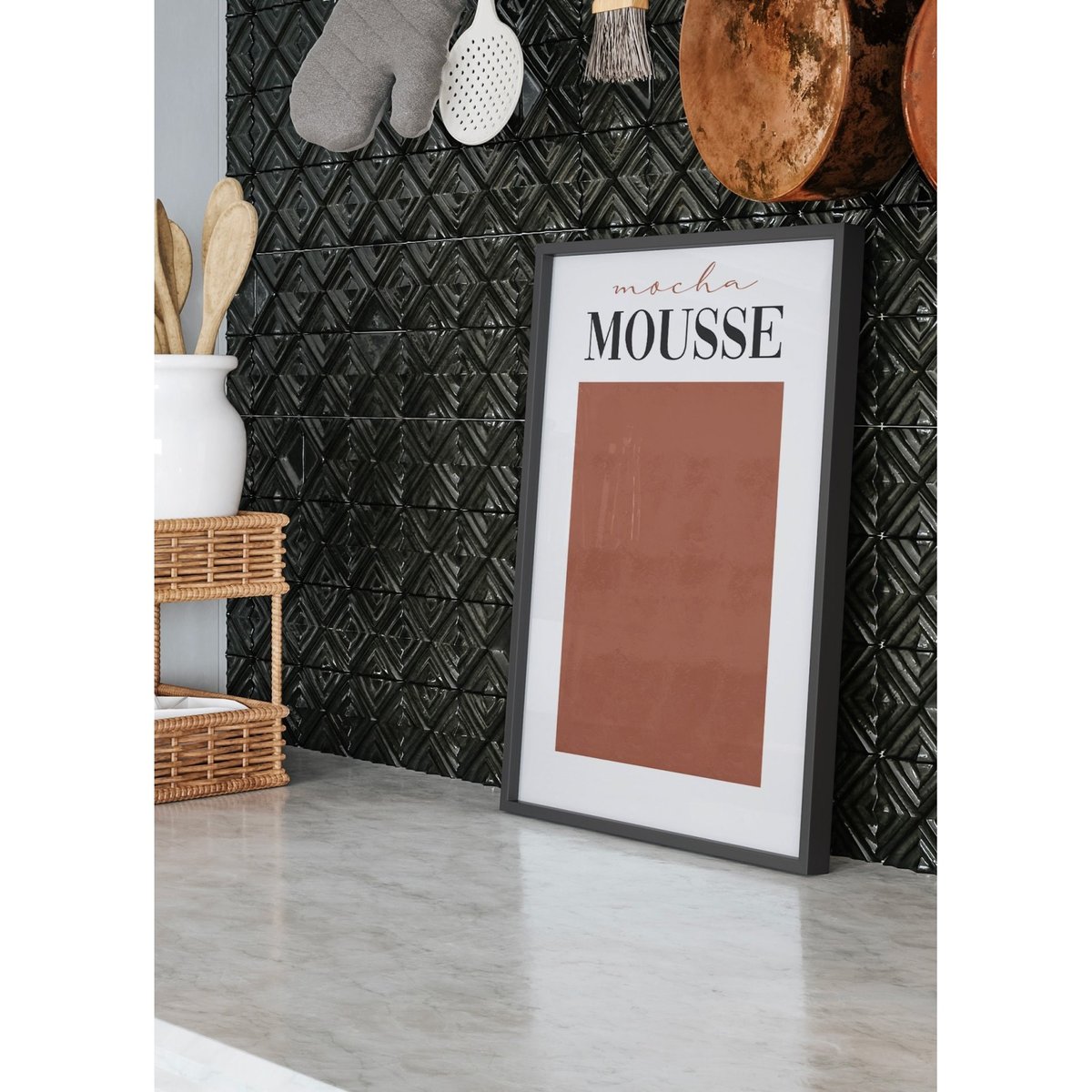 Affiche Mocha Mousse blanc, L'AFFICHERIE