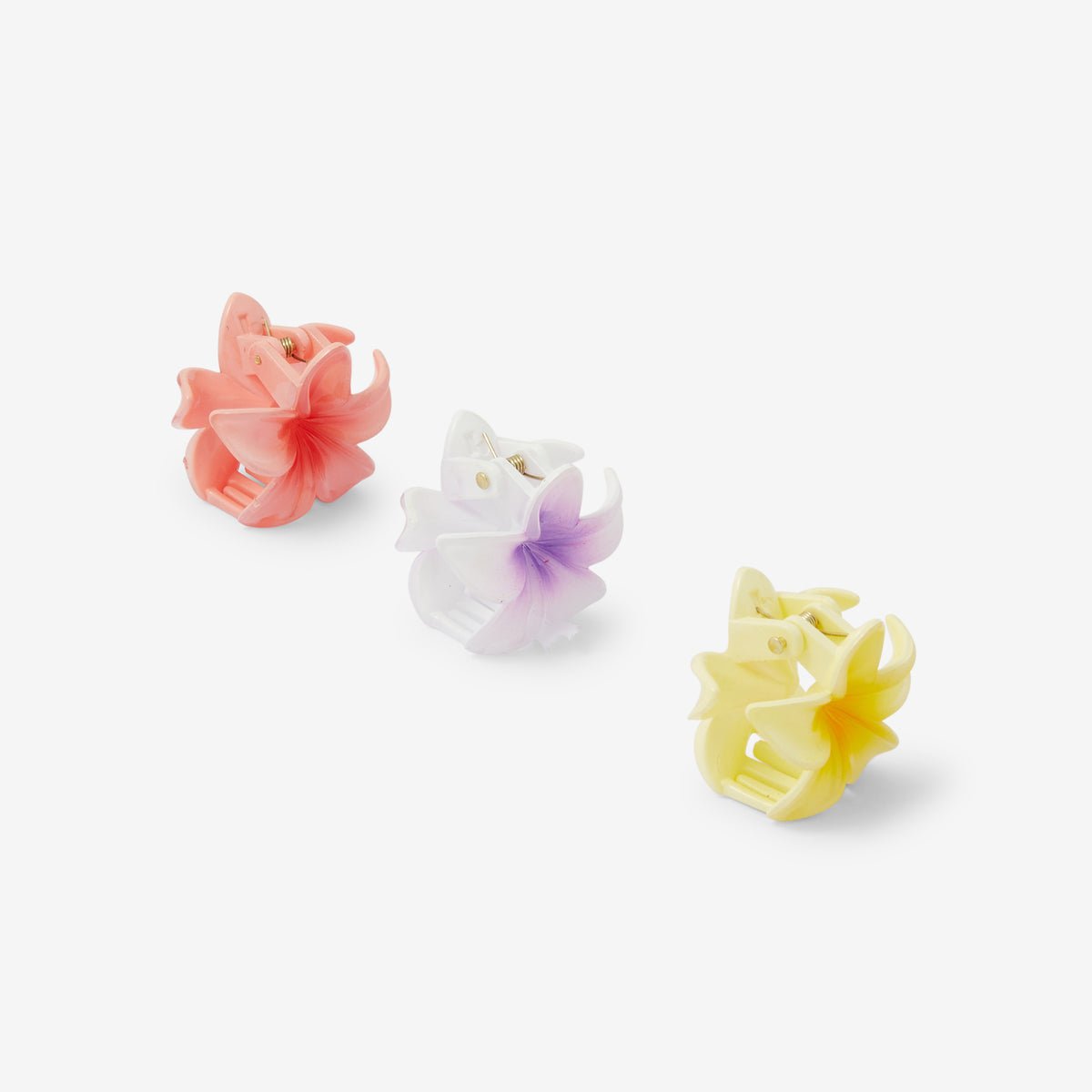 Set de 3 petites pinces à cheveux fleurs tropicales multicolore, BALABOOSTE
