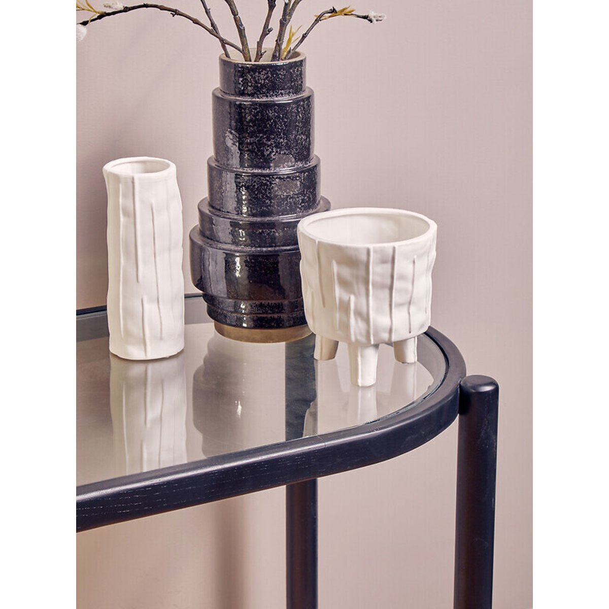 15cm Large White Textured Planter white, SO'HOME