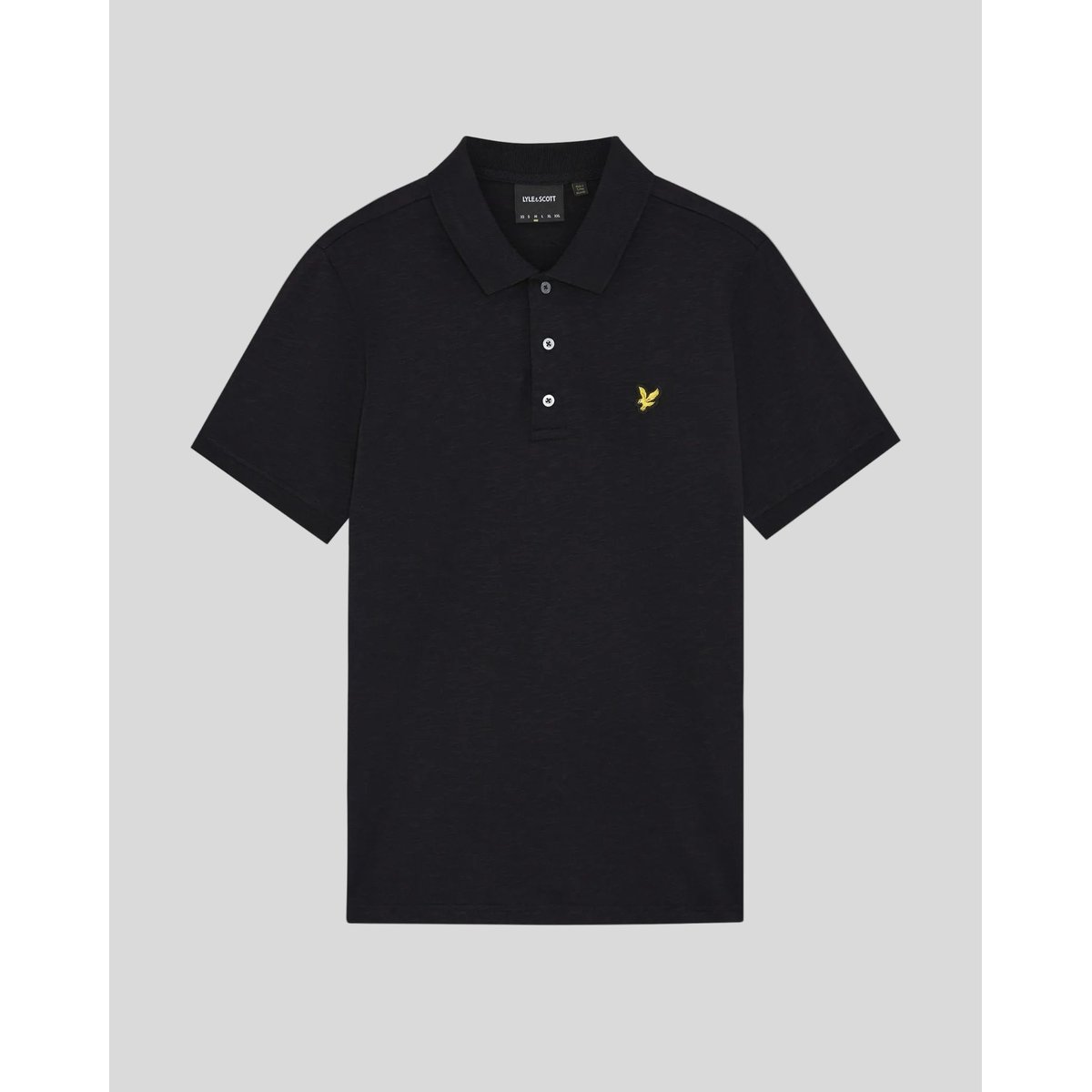 Polo en coton fin slub noir jais, LYLE & SCOTT