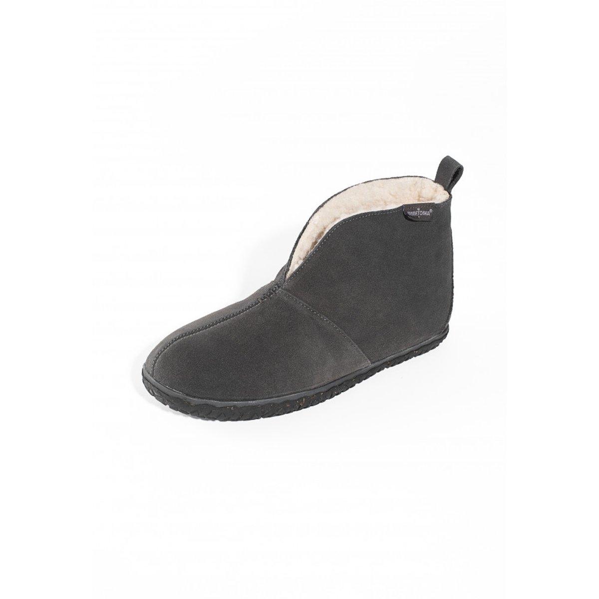 Bottines en daim fourrées en laine TAMSON gris foncé, MINNETONKA