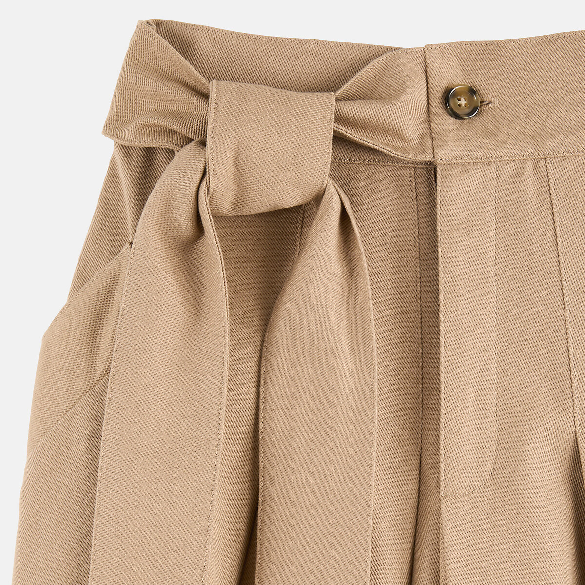 Pantaloni a gonna-pantaloni in cotone beige, LA REDOUTE X EWEN