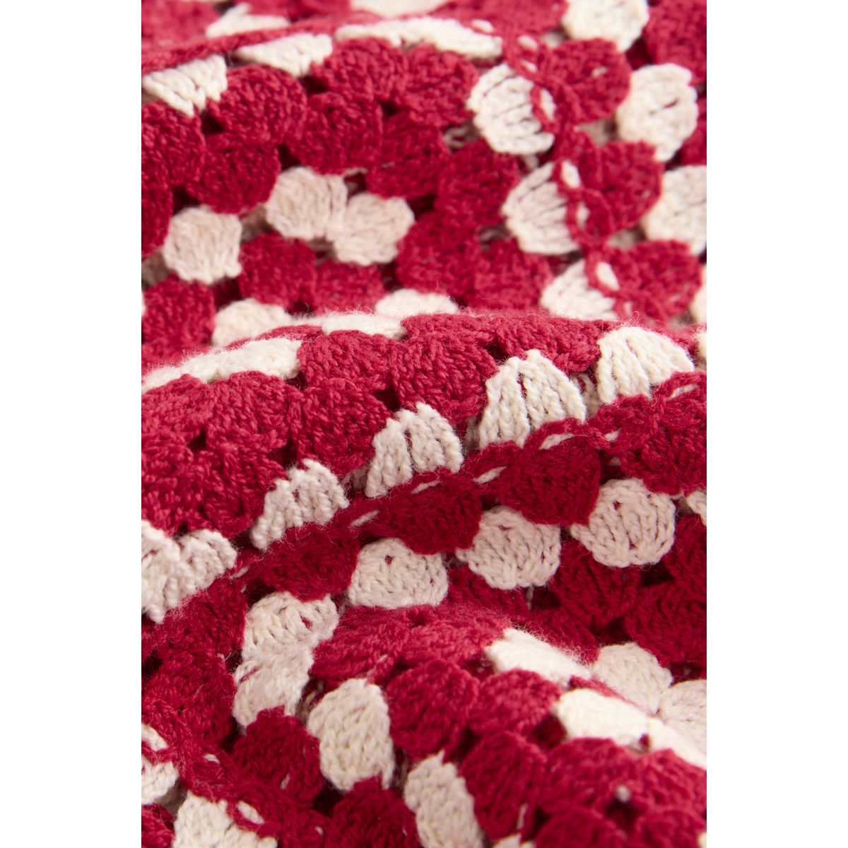 Débardeur à empiècements carrés au crochet rouge blanc, NEXT