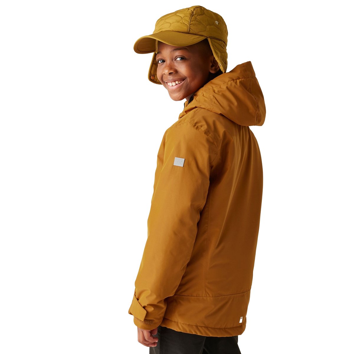 Veste imperméable FRELTON citrouille épicée / noir, REGATTA
