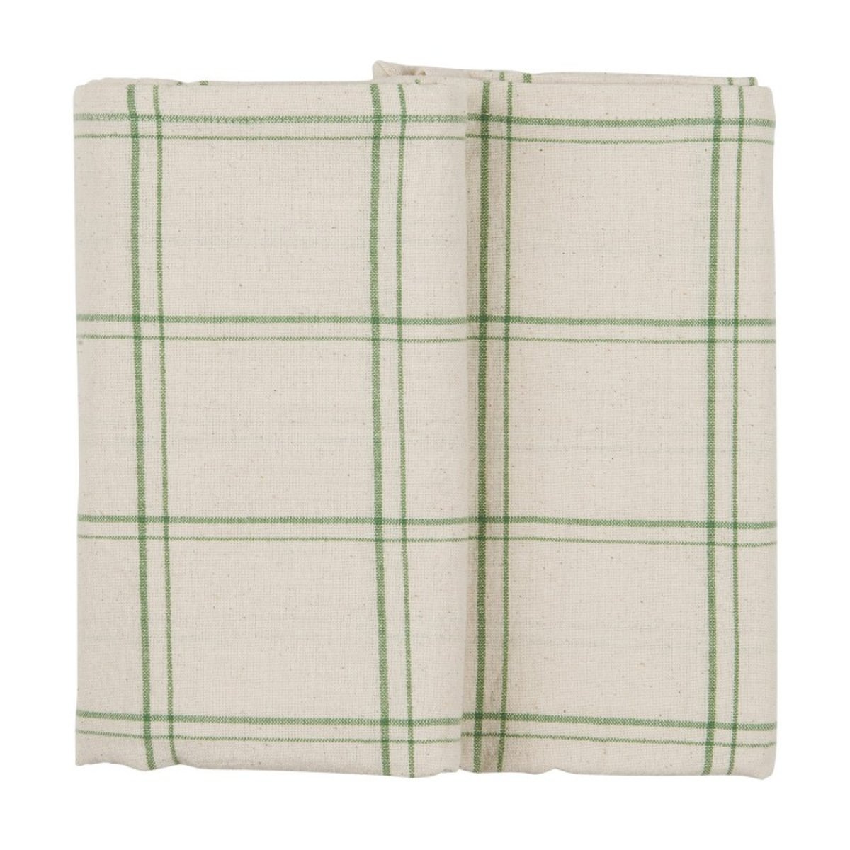 Nappe carrée coton style campagne carreaux vert, IB LAURSEN