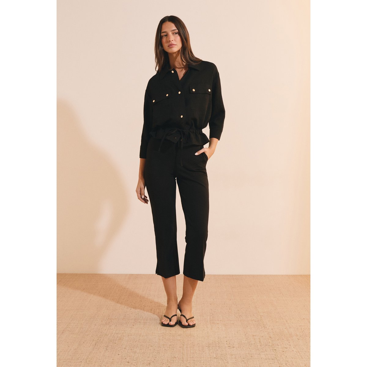 Veste avec détail bouton doré VAHIMO noir, ETAM