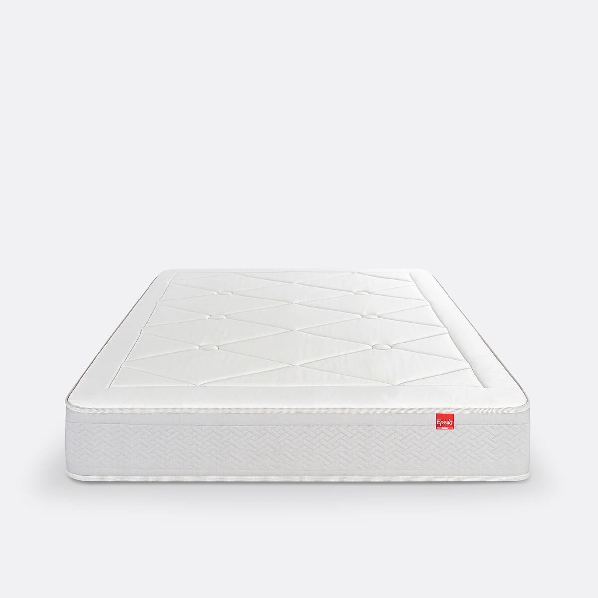 Matelas ressorts multi-actif, 3 zones L'Échappée blanc/gris souris, EPEDA