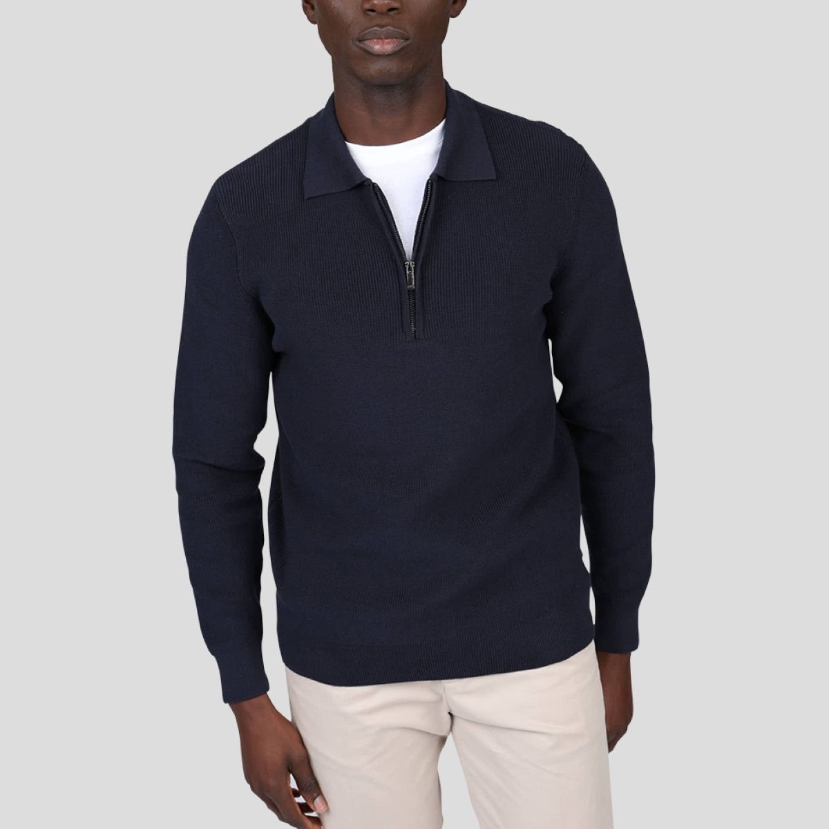 Pull Damien bleu marine, MISE AU GREEN