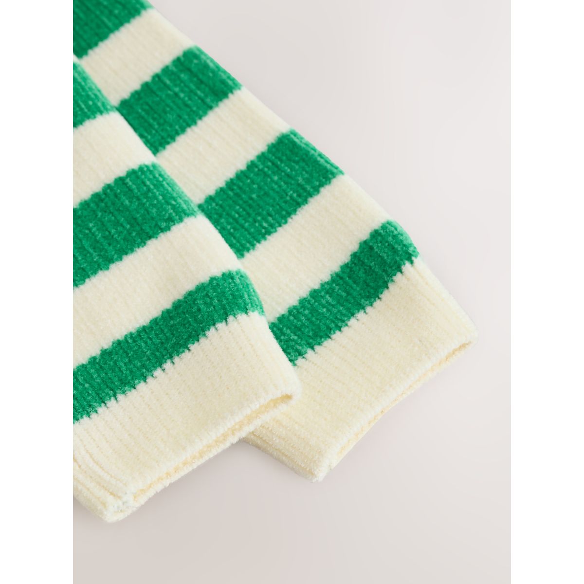 Cardigan rayé en maille chenille bébé vert, NEXT