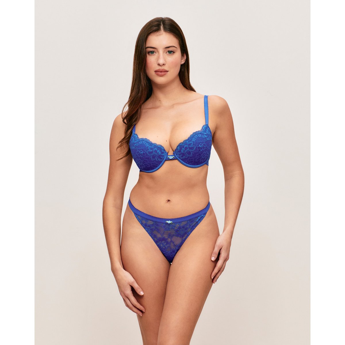 Soutien-gorge ampliforme en dentelle florale JOYIZ bleu, UNDIZ