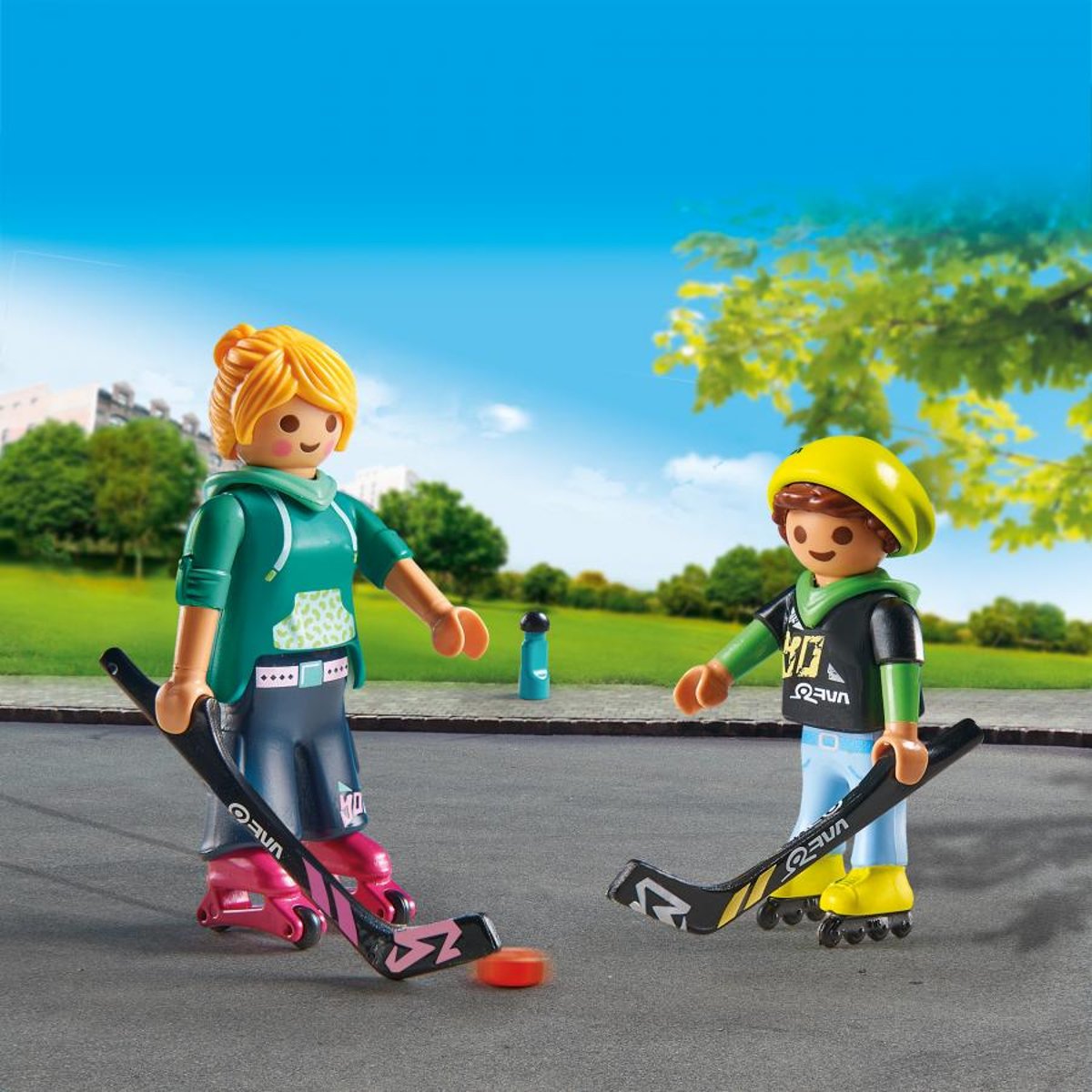 Joueurs de roller hockey multicolore, PLAYMOBIL