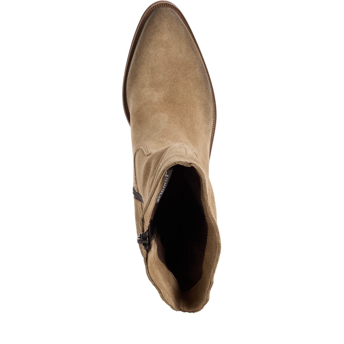 Bottine en cuir beige beige, TAMARIS