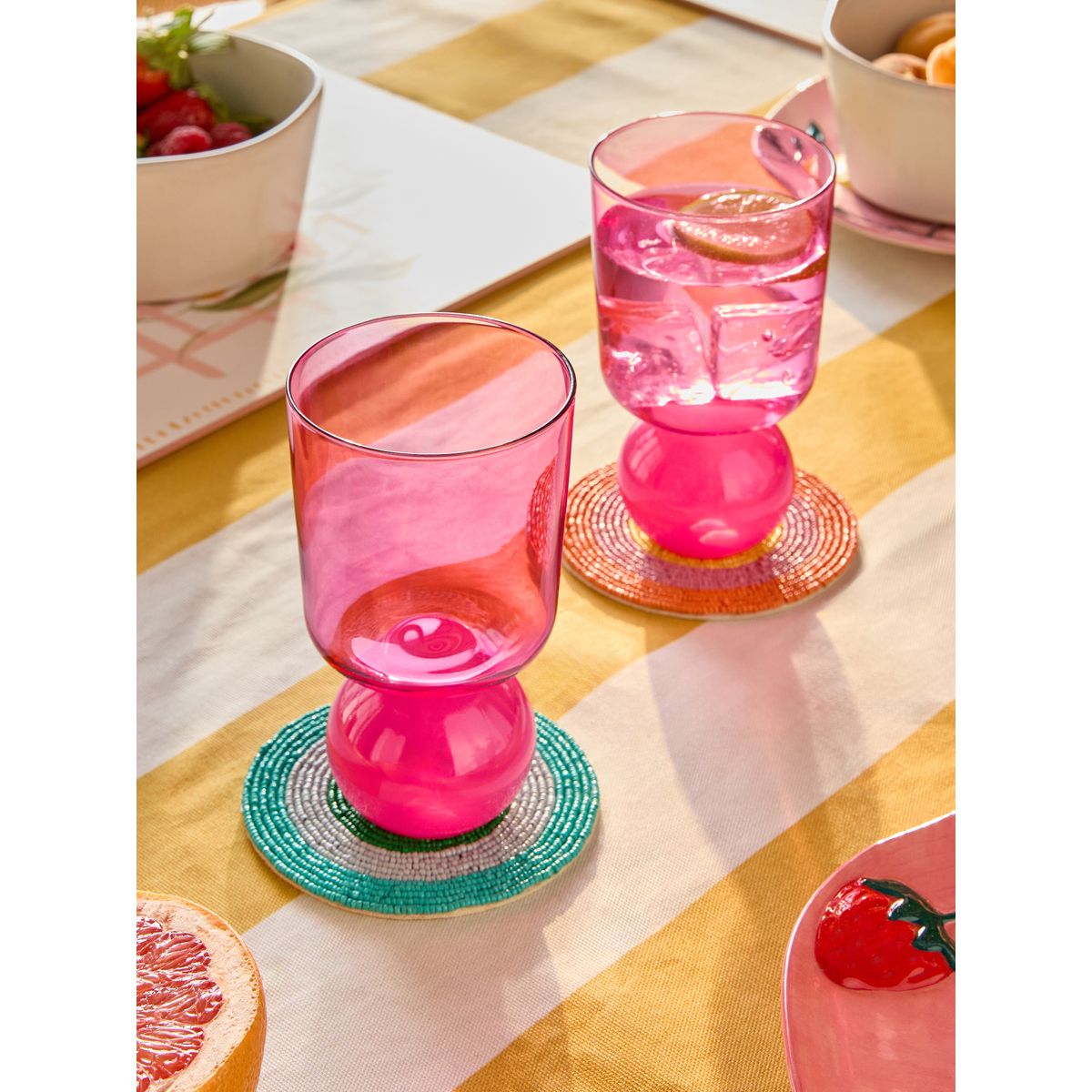 Verre tumbler boule, lot de 2 rose, NEXT