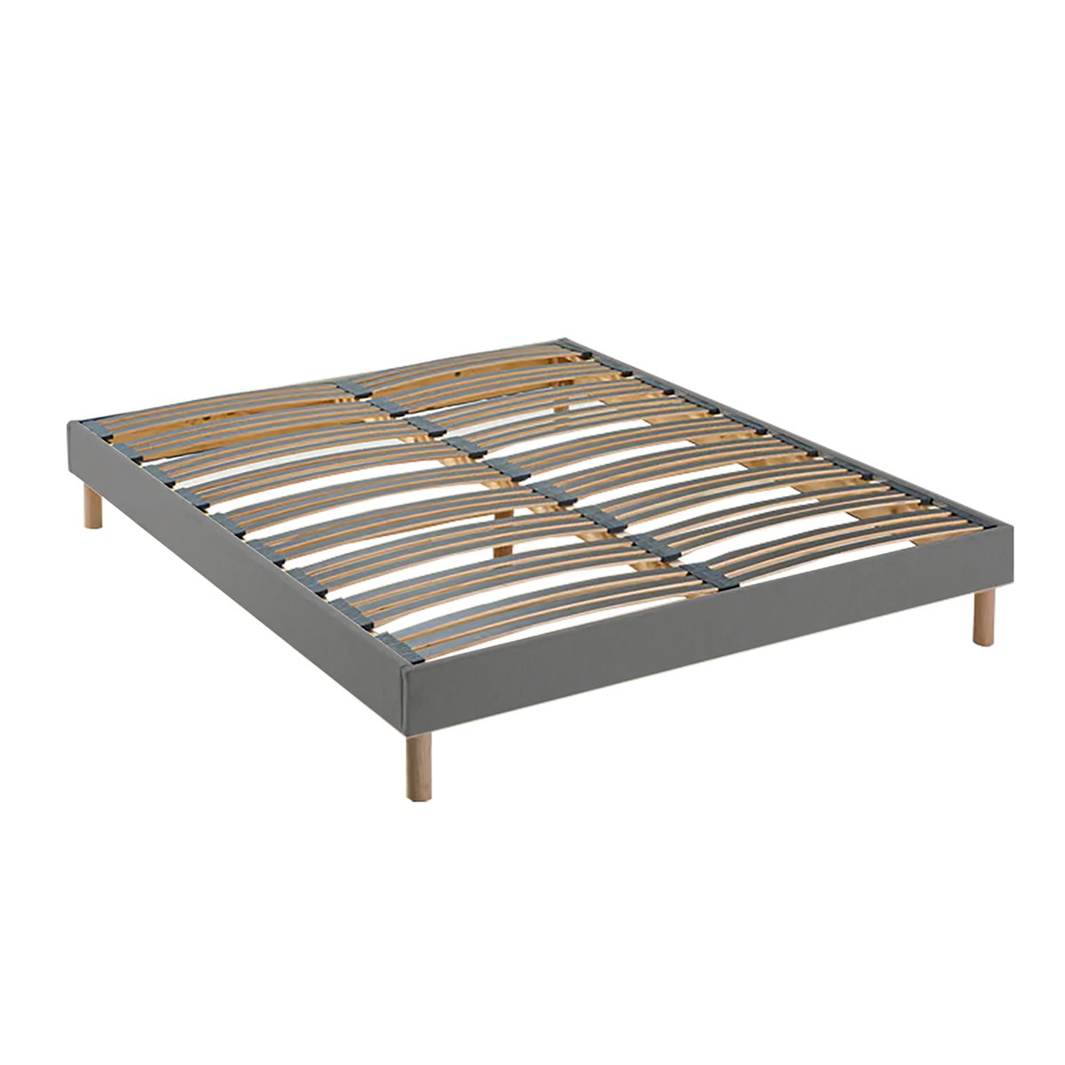 Ensemble lit - Matelas + sommier - Gris PLÉNITUDE gris foncé, DODO