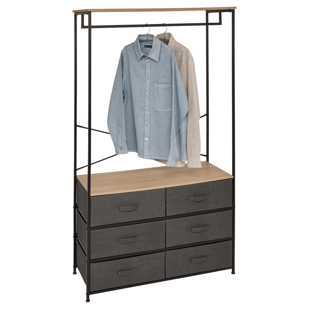 Dressing penderie 6 tiroirs TISSA gris, 5FIVE SIMPLY SMART