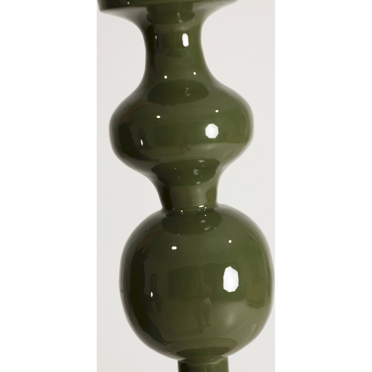 Suspension contemporaine collection VACIO vert brillant et beige, RECOLLECTION