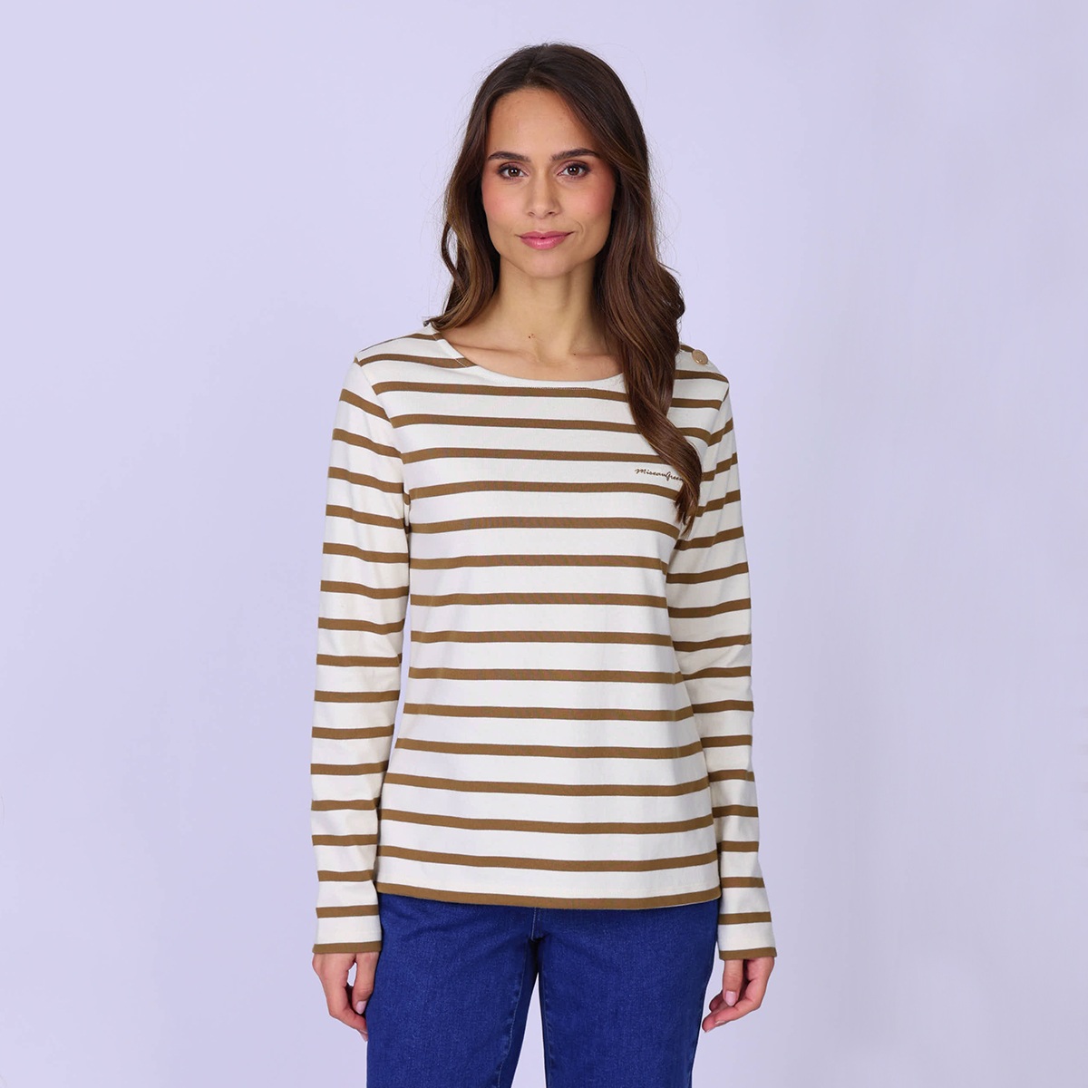 T-shirt marinière camel, MISE AU GREEN