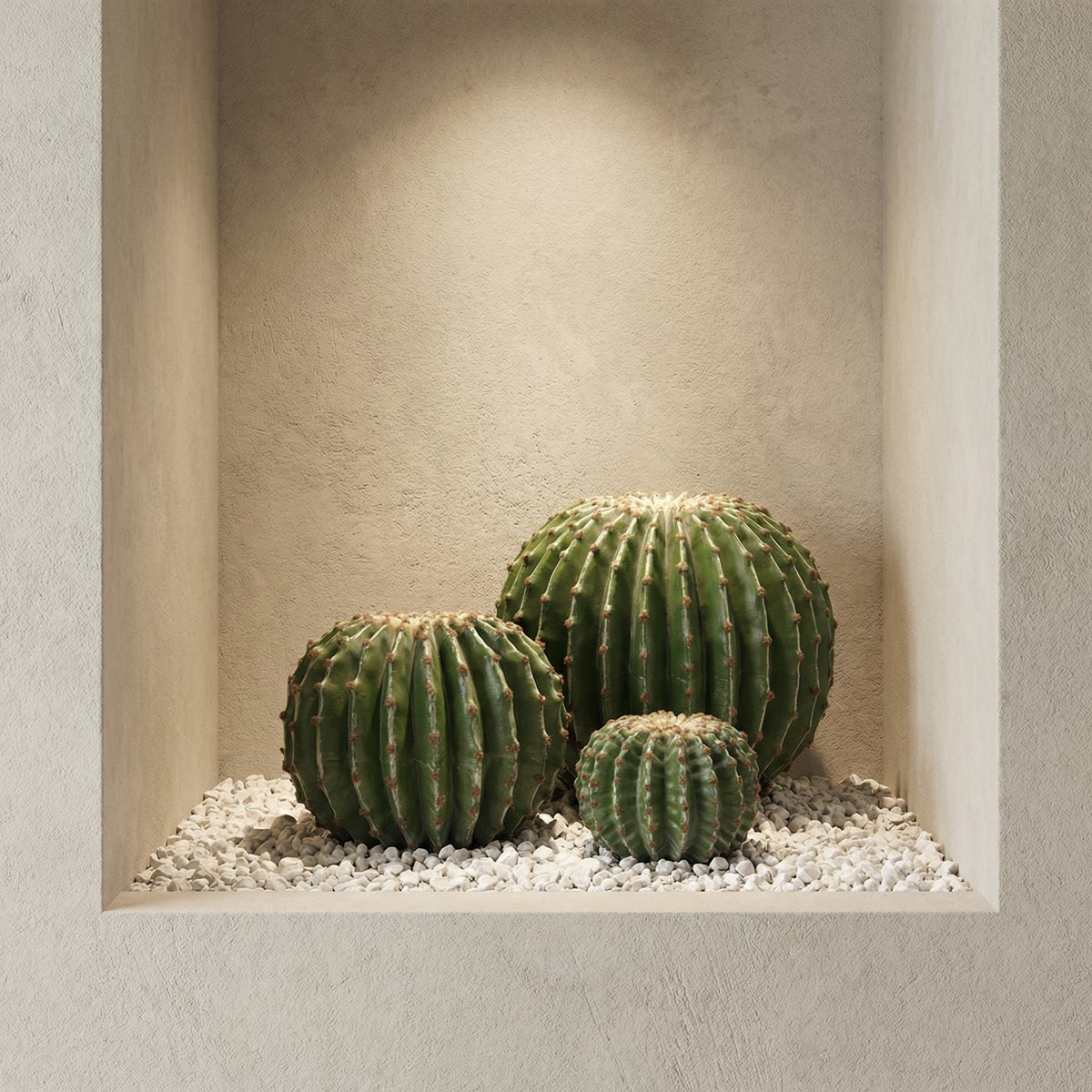 Cactus en pot artificiel H31 vert, SIA DECO