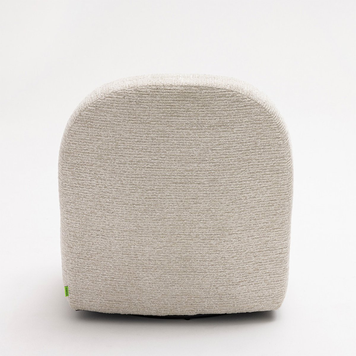 Fauteuil pivotant en tissu chenille côtelé- GROOVY écru, DRAWER