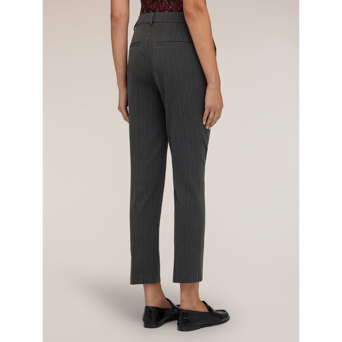 Pantalon slim à motif rayé craie gris, MOTIVI