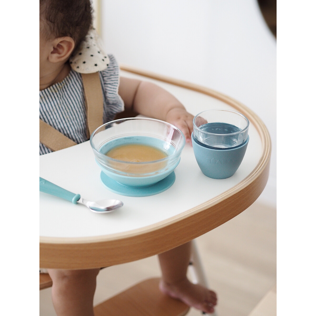 Coffret repas en verre bleu, BEABA