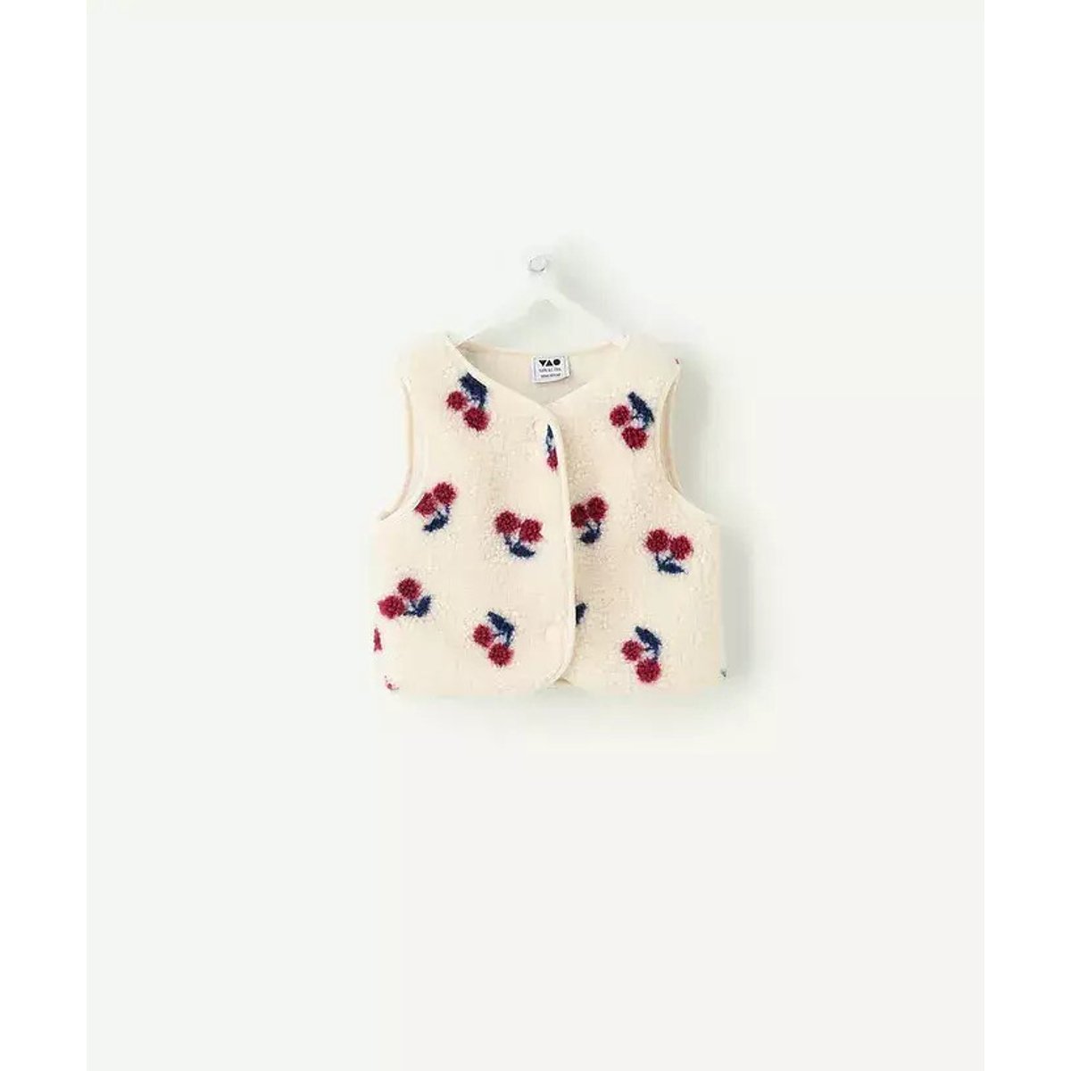 Gilet senza maniche, con stampa con ciliegie ecru , TAPE A L'OEIL
