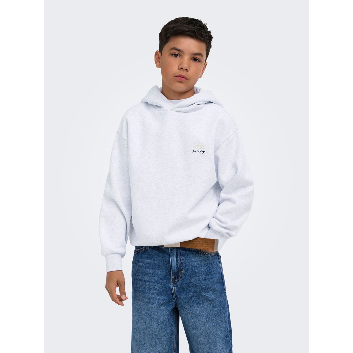 Sweat À Capuche super light grey melange, ONLY & SONS JUNIOR