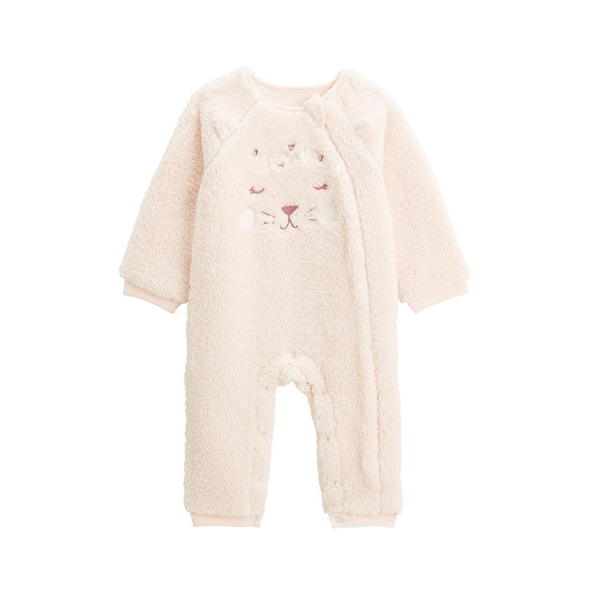 Surpyjama bébé en sherpa Matcha rose, PETIT BEGUIN
