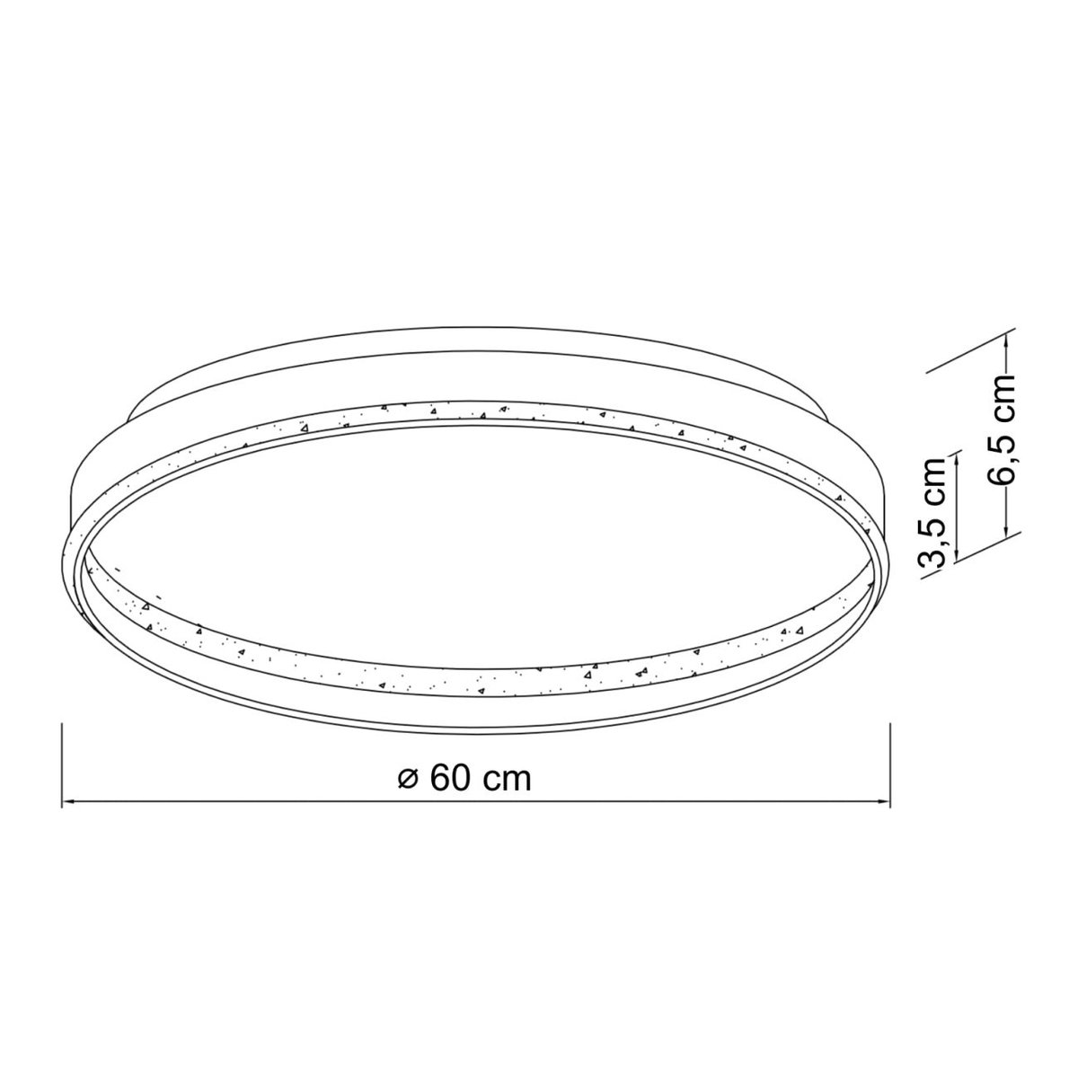 Grand plafonnier LED avec télécommande - SOLÉANE blanc, KOSILUM