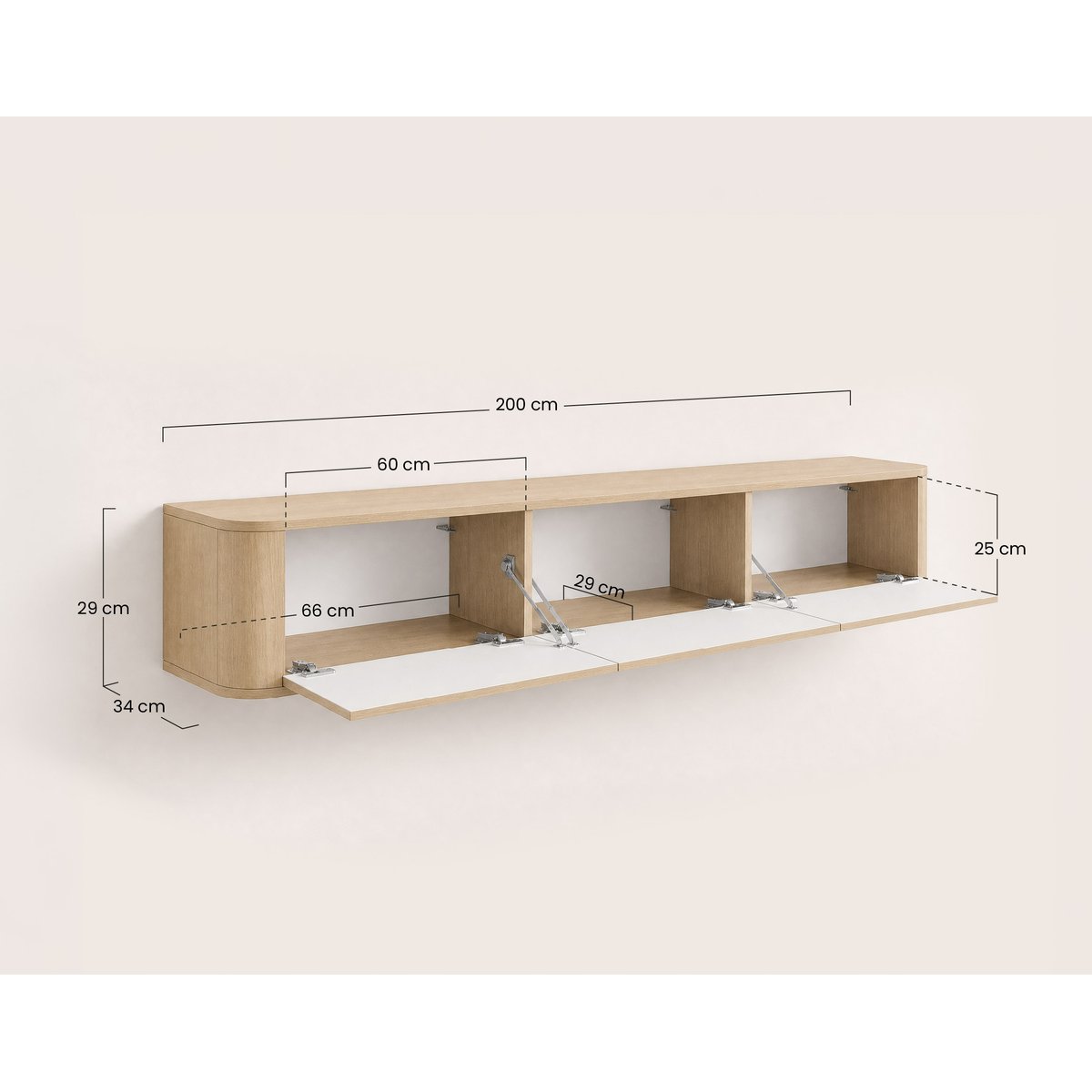 Meuble TV - MONA effet chêne, BEST MOBILIER