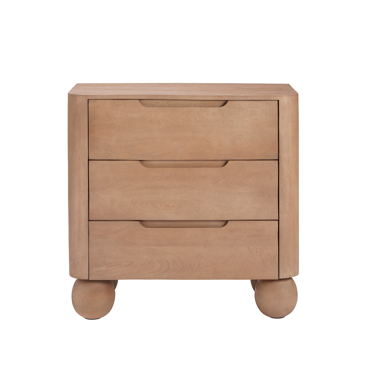 Shiro Ball Feet 3-Drawer Mango Wood Chest light wood, ÉDITÉ