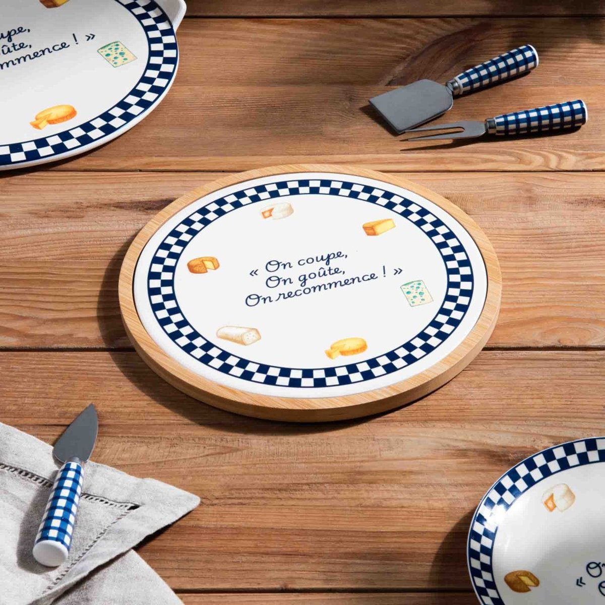 Set de couverts à fromage bleu, TABLE PASSION
