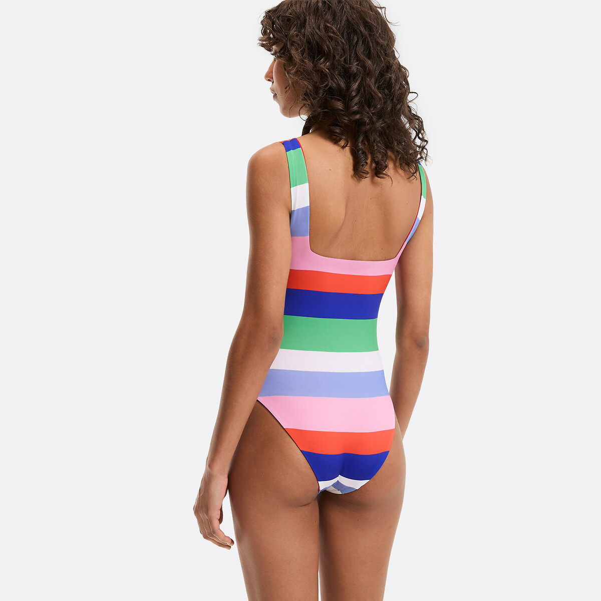 Wendbarer Badeanzug bunt gestreift , LA REDOUTE COLLECTIONS