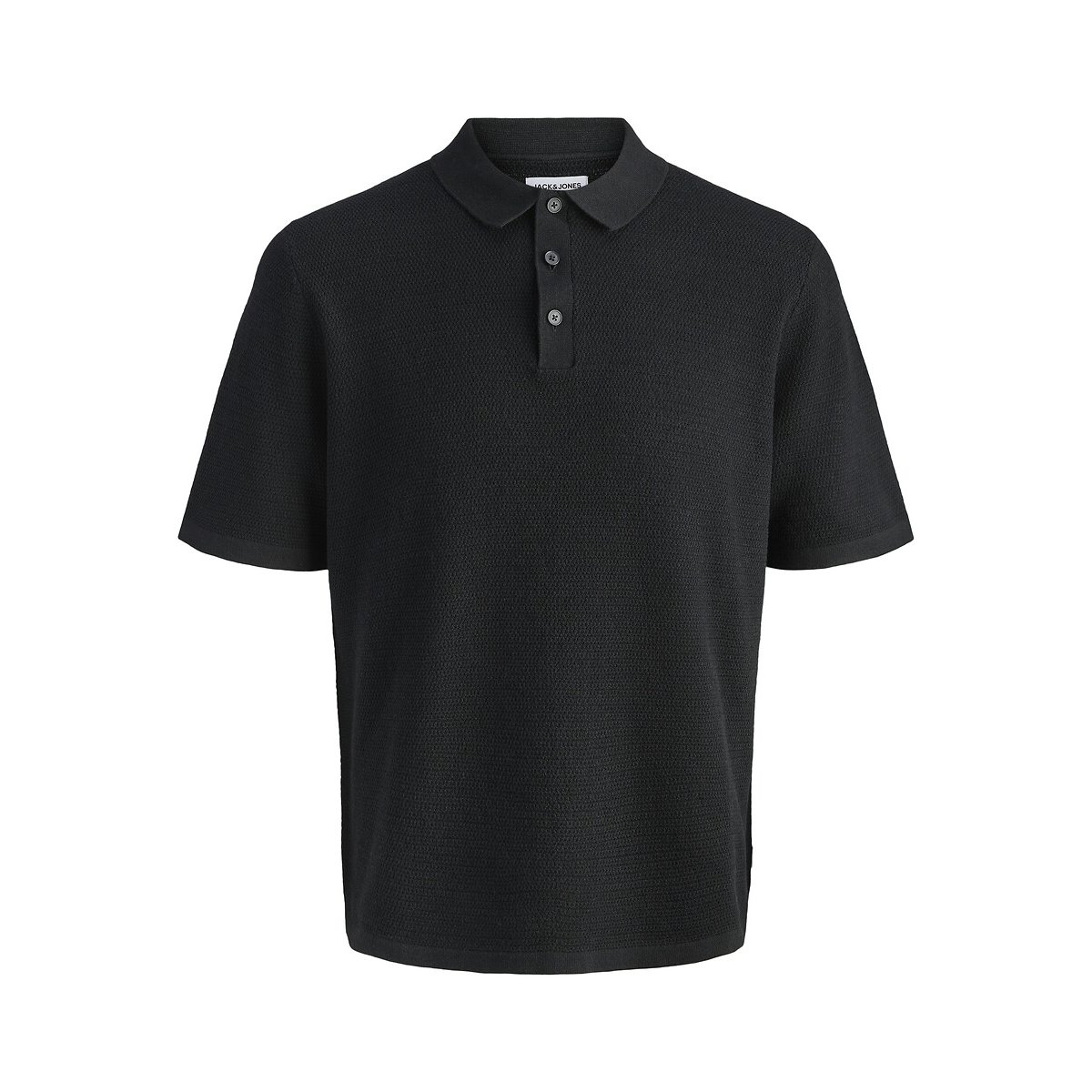 Polo manches courtes Relaxed Fit noir, JACK & JONES