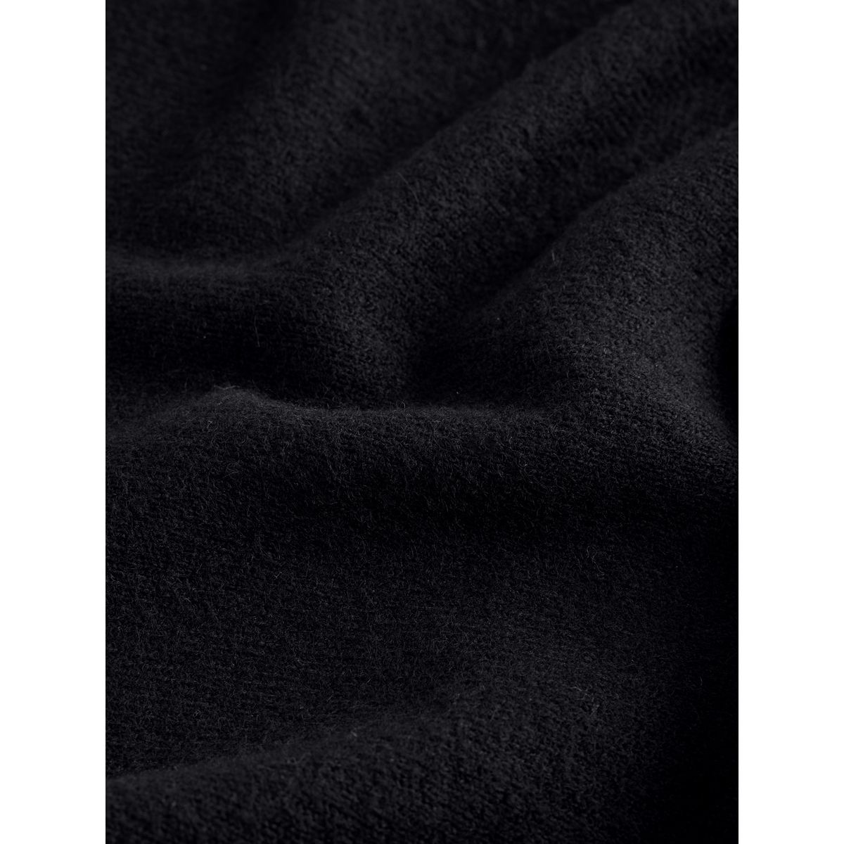 Pull ras du cou ultra-doux à manches longues noir, NEXT