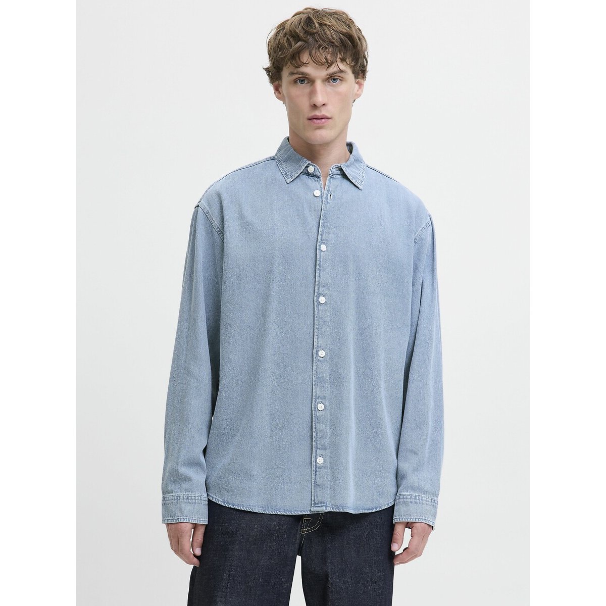 Chemise denim denim bleu clair, JACK & JONES