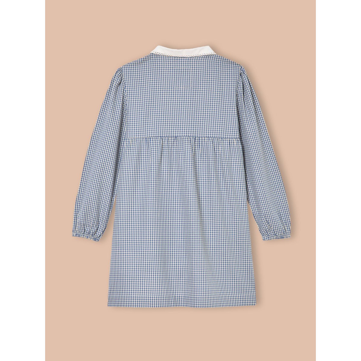 Tablier vichy vichy bleu, CYRILLUS