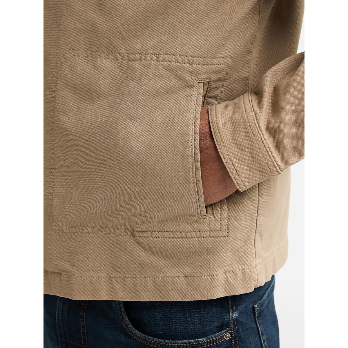 Zip-Up Jacket with Corduroy Collar camel, PETROL INDUSTRIES