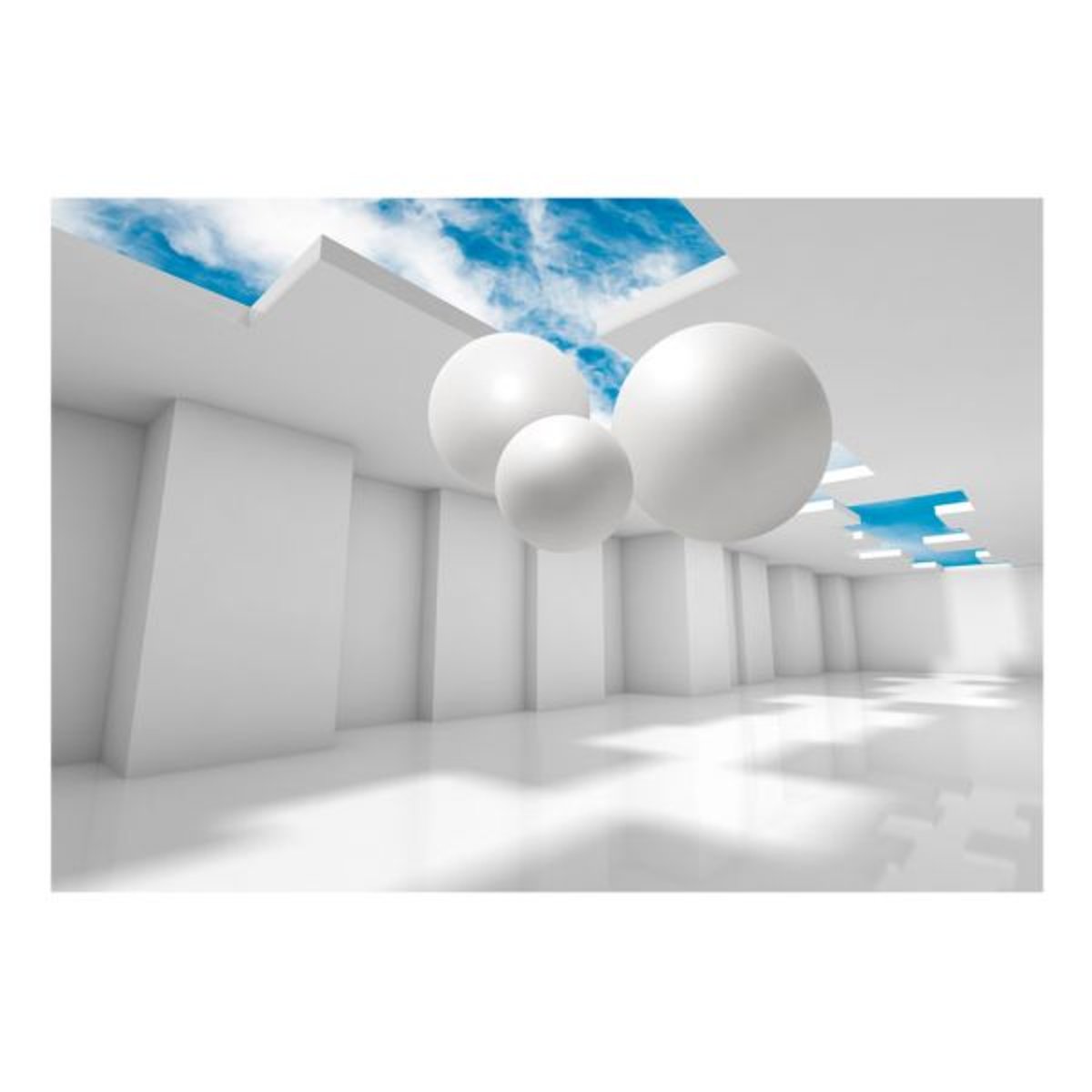 Papier peint intissé panoramique 3D et Perspective Architecture of the Future bleu, EDEN