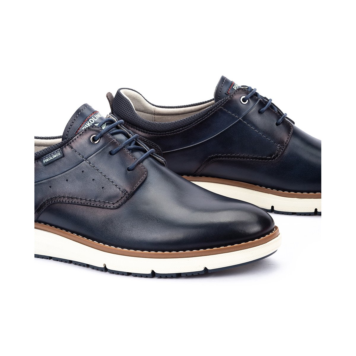 Chaussures à lacets cuir Manacor blue, PIKOLINOS