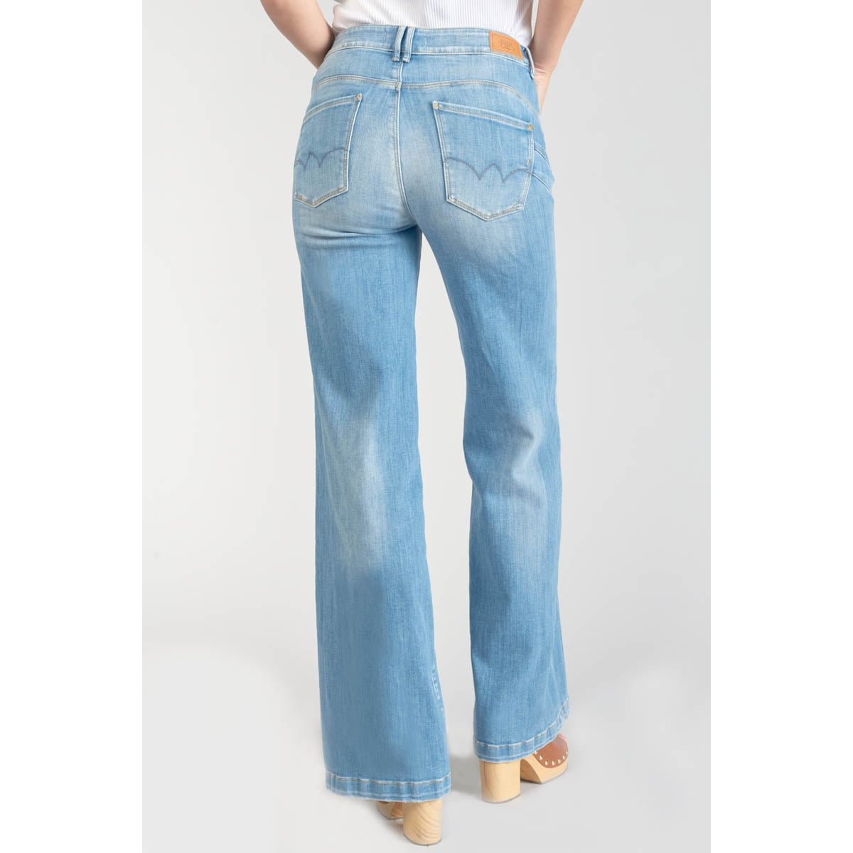 Jeans flare PULP high flare, longueur 34 blue, LE TEMPS DES CERISES