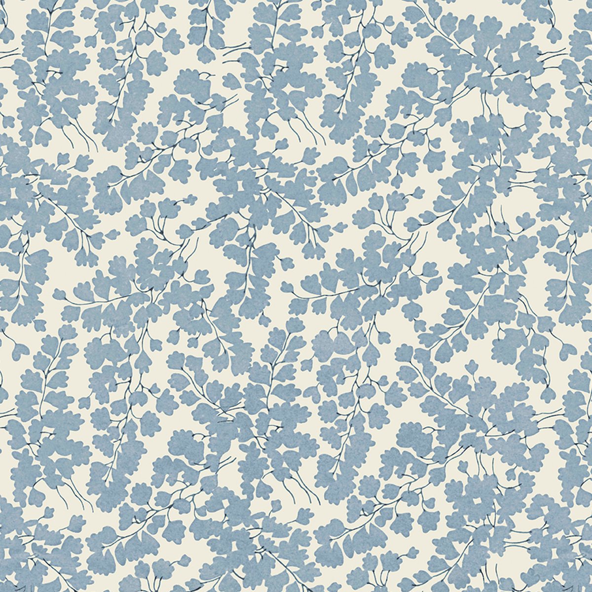 Papier peint feuillage Cariad bleu, LAURA ASHLEY