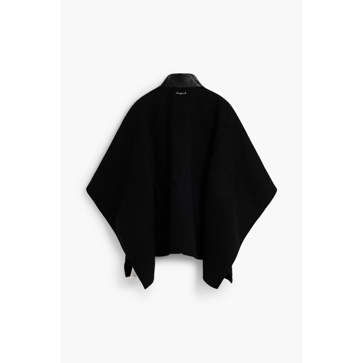 Poncho effet cuir noir, DESIGUAL