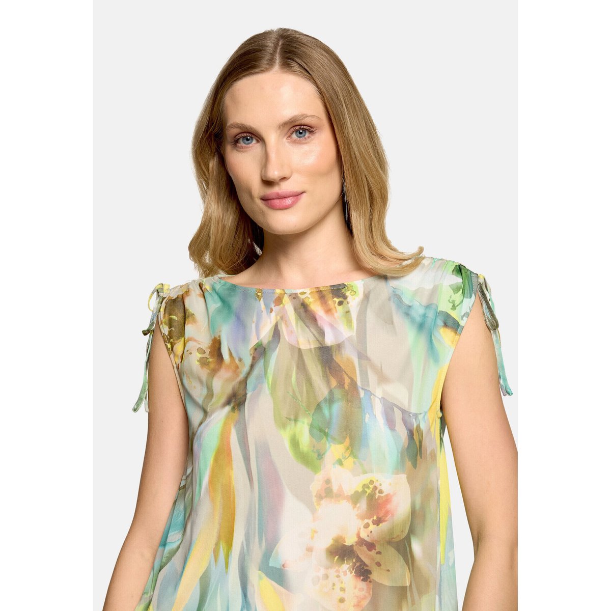 T-shirt en maille à fronce mint/nature, BETTY BARCLAY