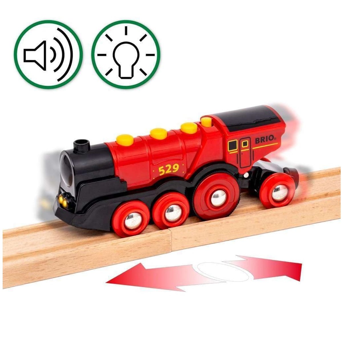 Circuit campagne avec locomotive à piles vert, BRIO